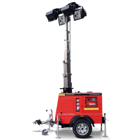 Wieża oświetleniowa spalinowa LED Himoinsa Apolo Compact S5 – Yanmar 3TNV80FNGGEH, 196.000 lm, 9 m